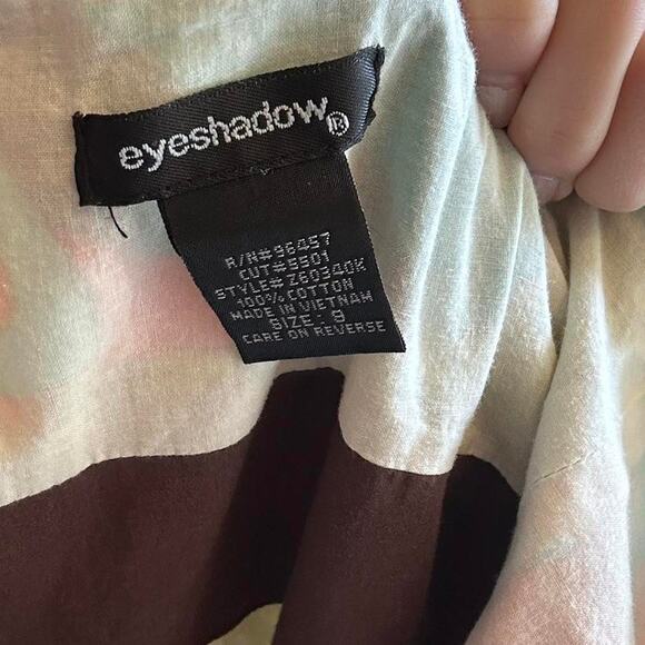 Vintage mod vibrant eyeshadow halter neck dress with pockets size 9 - Picture 6 of 6